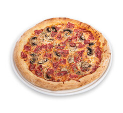 Пицца с ветчиной и грибами