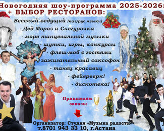 Новогодние корпоративы от организатора торжеств студии «Музыка радости»​
